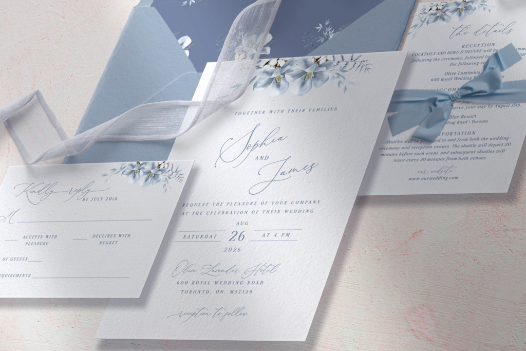 Calligraphy Wedding Invitation Suite.