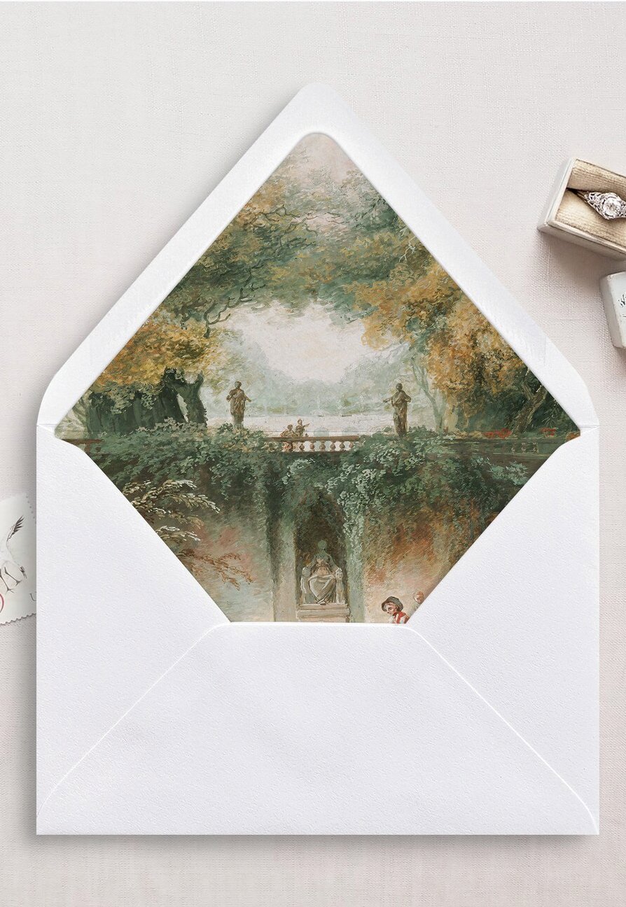 Garden Wedding Envelope Liner.